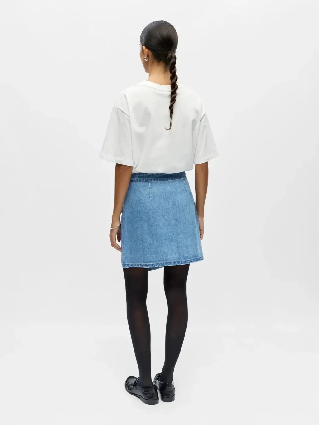 Objrosie Denim Short Wrap Skirt