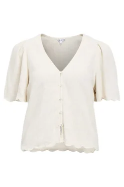 Objsanne 2/4 Lo V-Neck Top