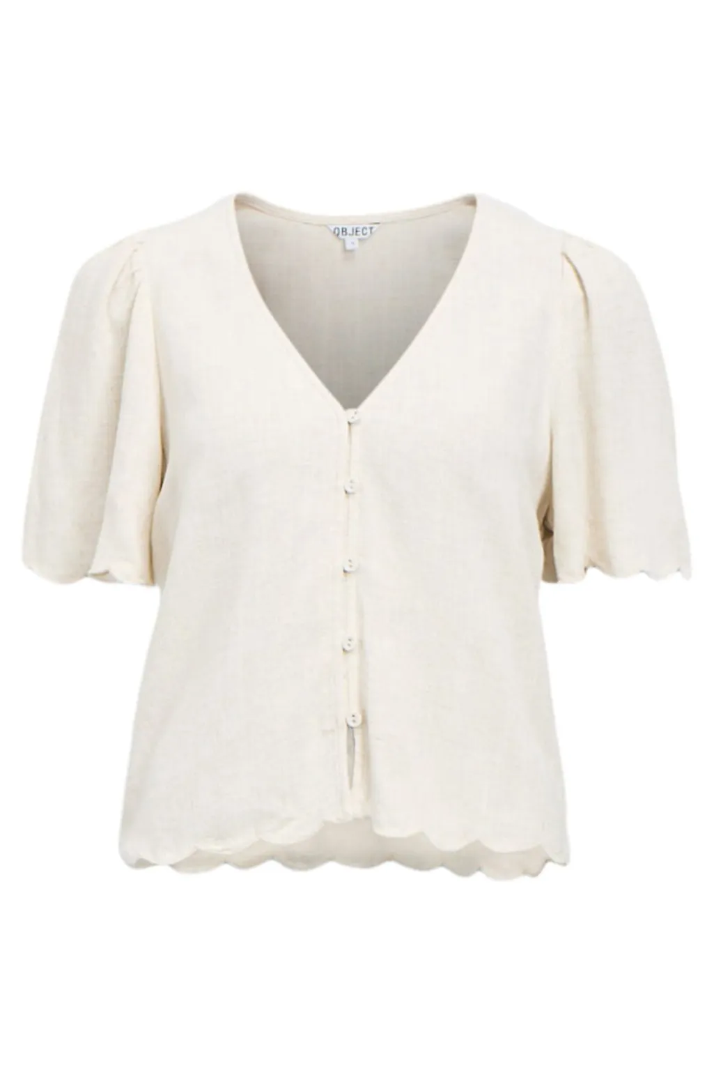 Objsanne 2/4 Lo V-Neck Top