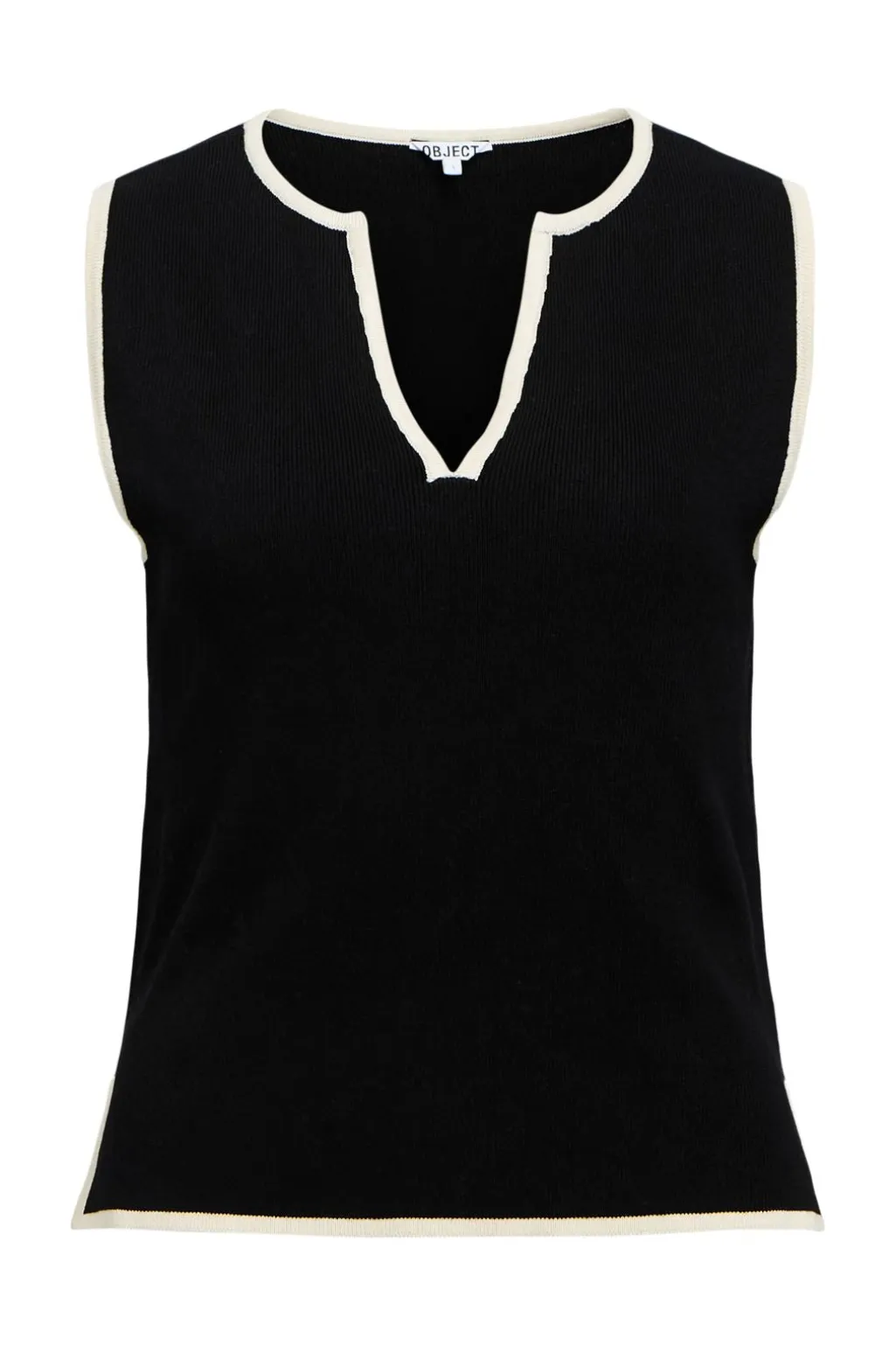 Objviva S/L Re V-Neck Knit Top