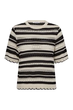 Odettecc Stripe Ss O-Knit 42018