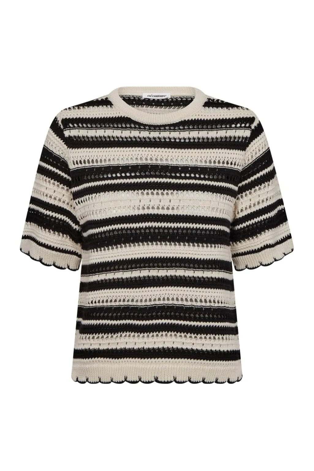Odettecc Stripe Ss O-Knit 42018