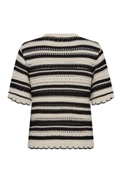 Odettecc Stripe Ss O-Knit 42018