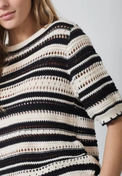 Odettecc Stripe Ss O-Knit 42018