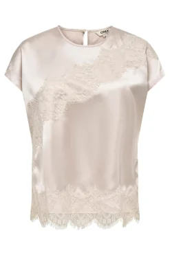 Onlbella Ss Satin Lace Top