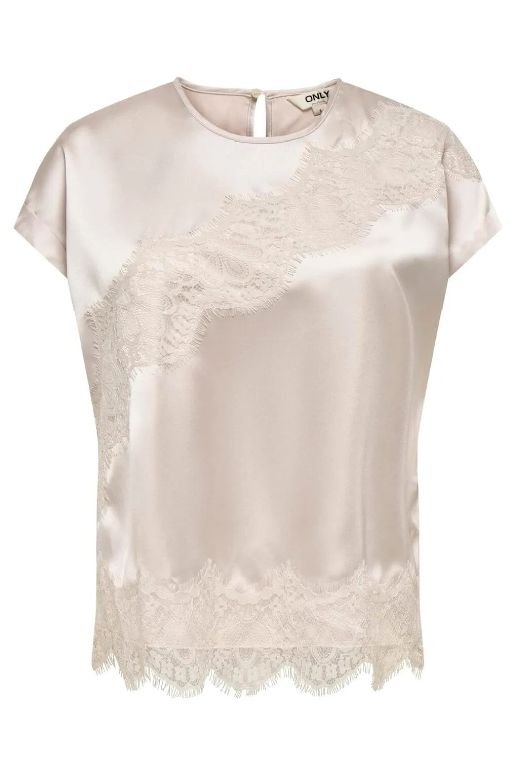 Onlbella Ss Satin Lace Top