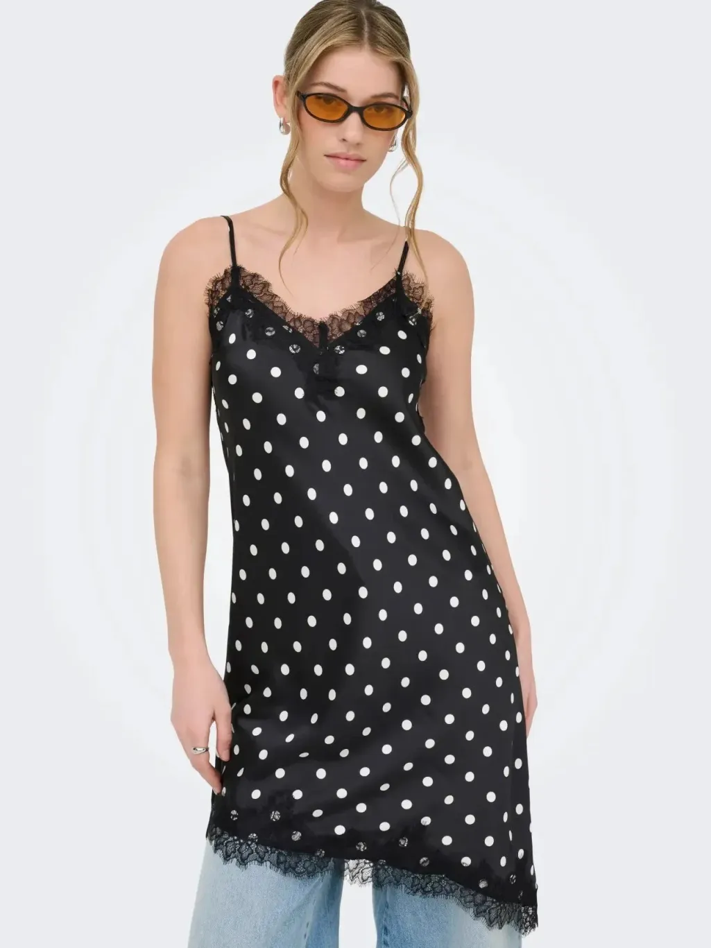 Onlbella Strap Satin Lace Dress