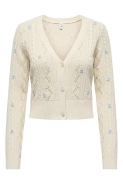 Onlbirtie Ls Emb V-Neck Cardigan Knt