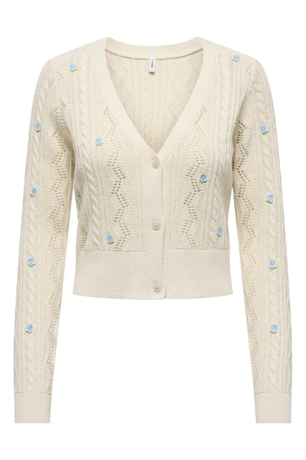 Onlbirtie Ls Emb V-Neck Cardigan Knt