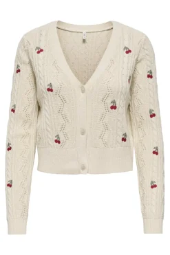 Onlbirtie Ls Emb V-Neck Cardigan Knt
