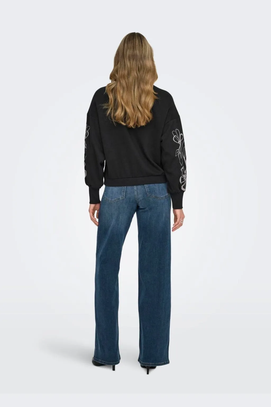 Onlbrooke L/S O-Neck Flower Swt