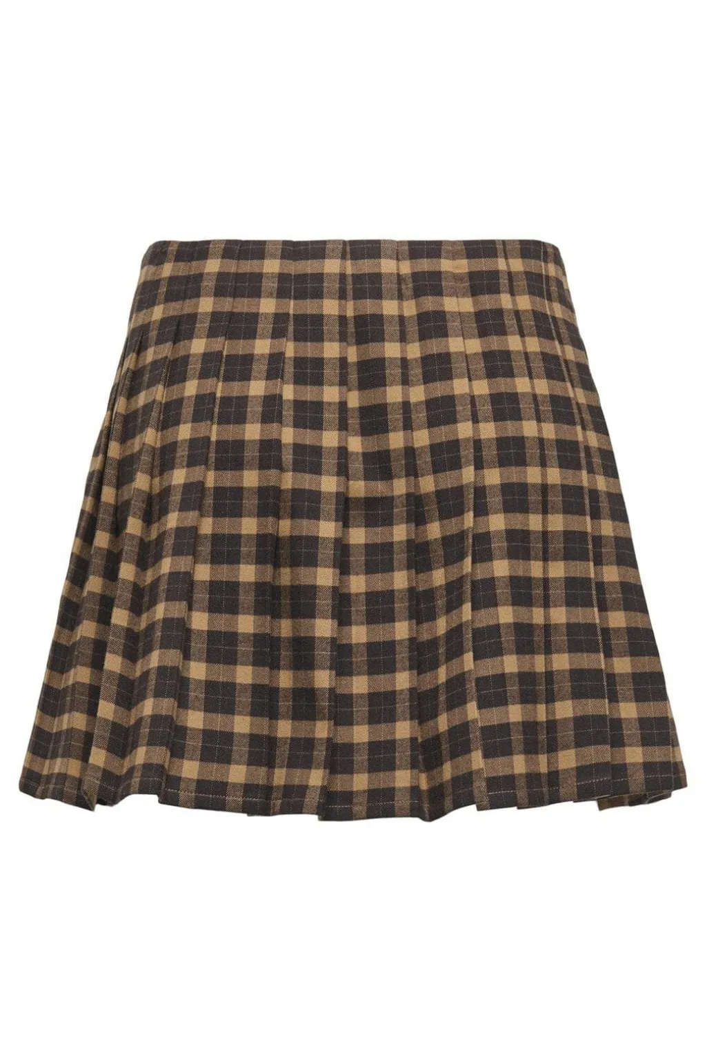 Onlcat Life Plisse Check Skirt