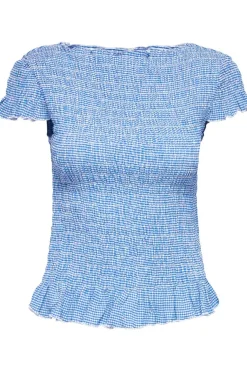 Onlcelle Life Cap Smock Boatneck Top
