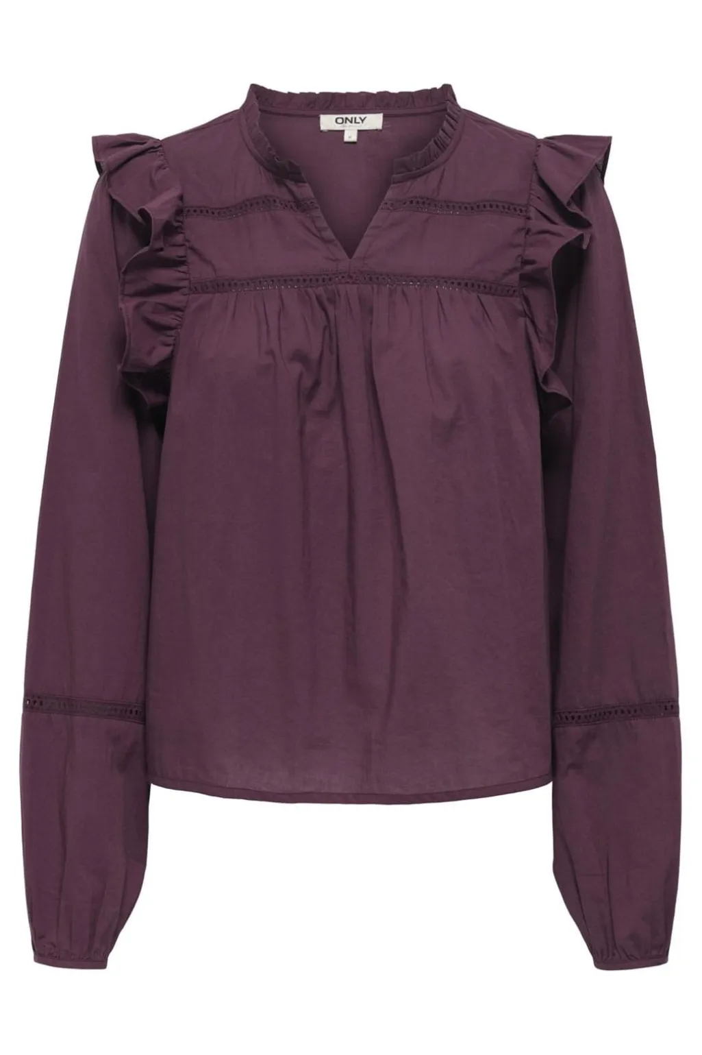 Onledda Life Ls Frill V-Neck Top