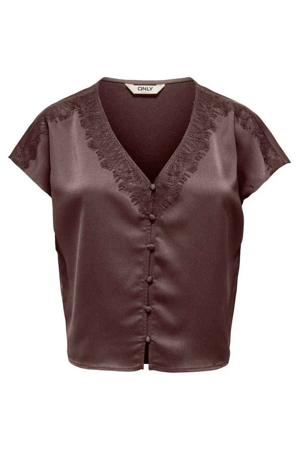 Onlfaraya S/L Button Lace Satin Top