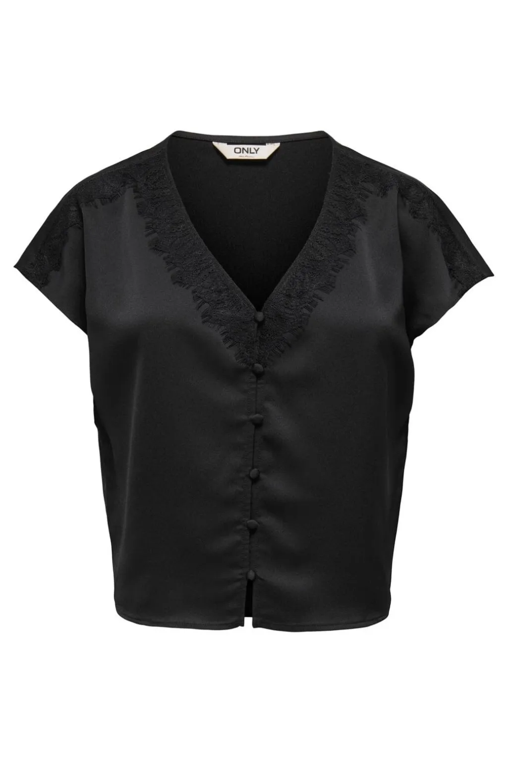 Onlfaraya S/L Button Lace Satin Top