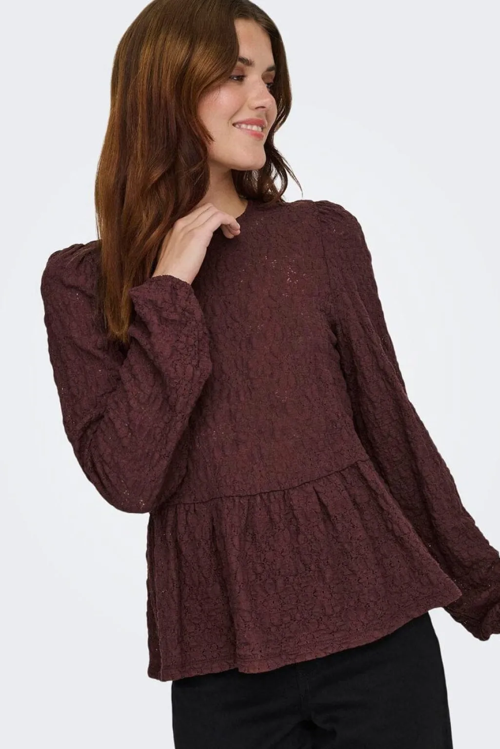 Onlgiavanna L/S Peplum Top