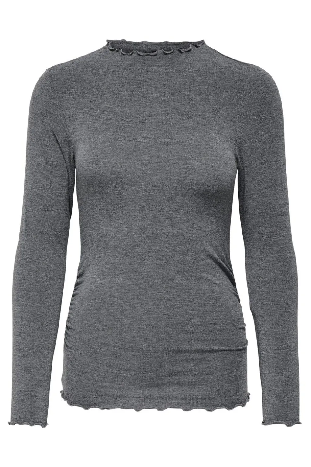 Onlglamour L/S Mockneck Ruching Top