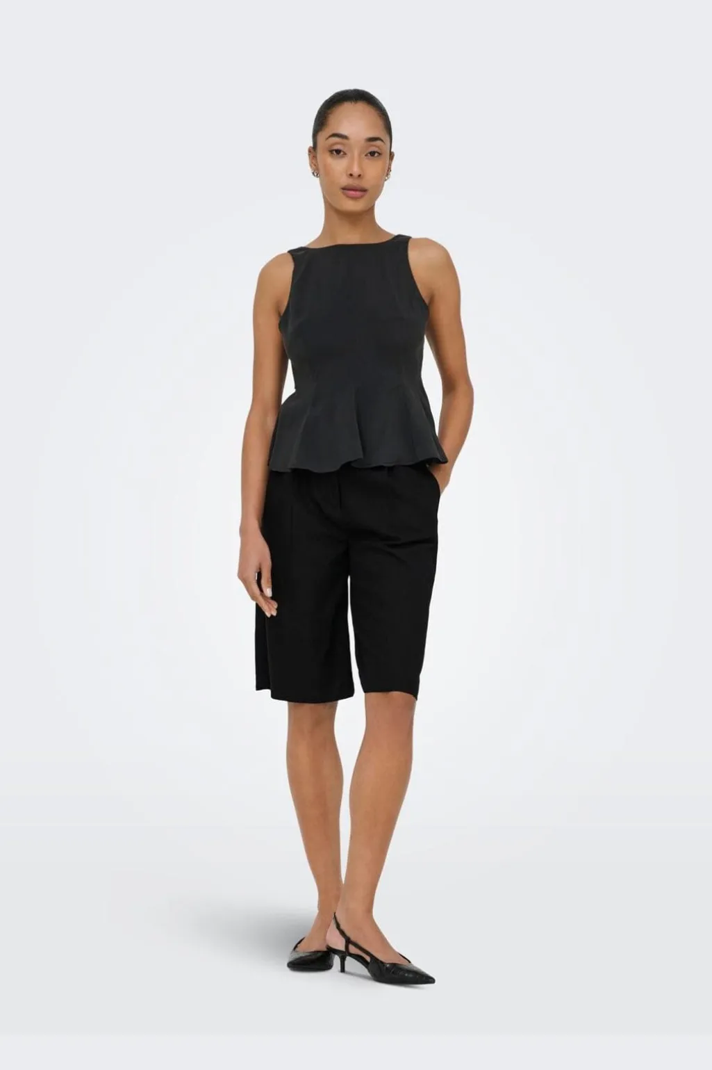 Onlgoa Linen Bl Long Shorts Cc Tlr