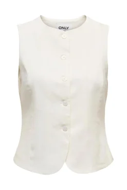 Onlgoa S/L Linen Bl Waistcoat Cc Tlr