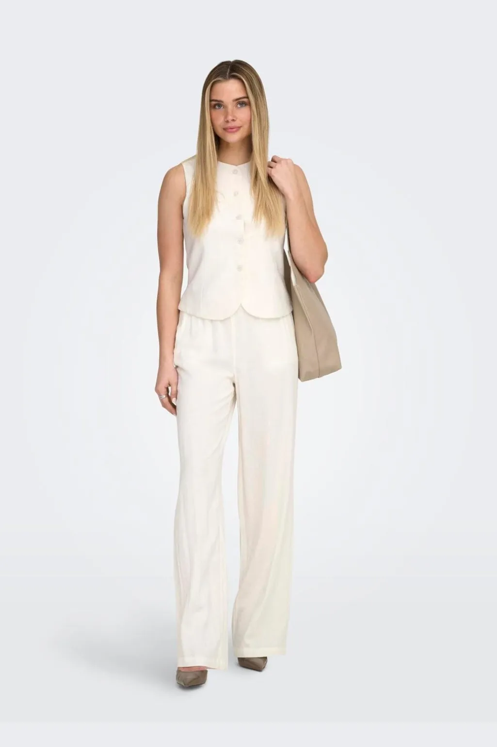 Onlgoa S/L Linen Bl Waistcoat Cc Tlr