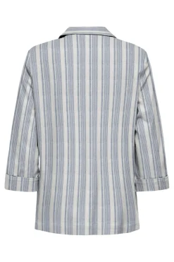 Onlgoa 3/4 Unline Linen Bl Blazer Cc Tlr