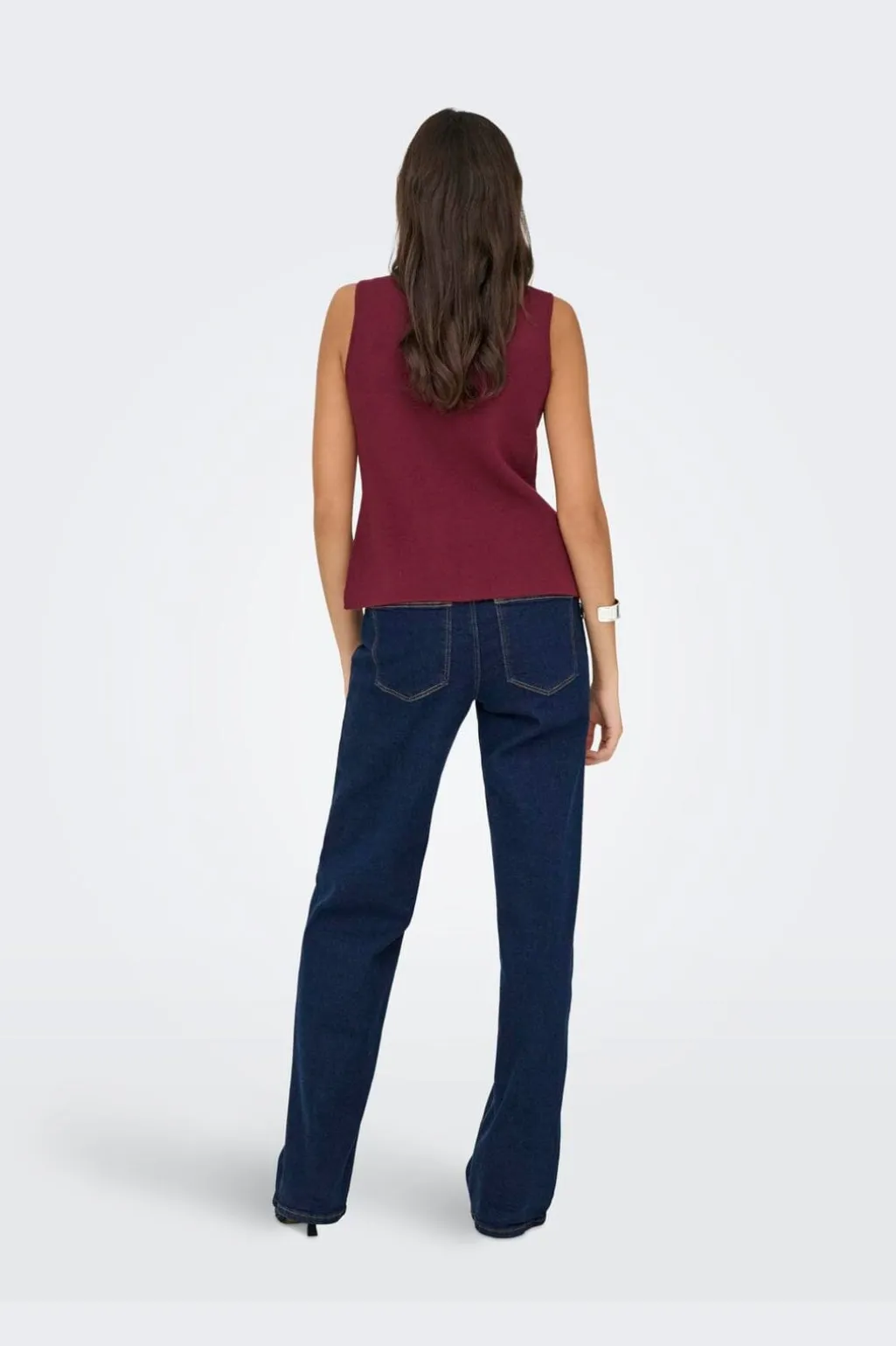 Onlibi Button Sl Vest Cc Knt