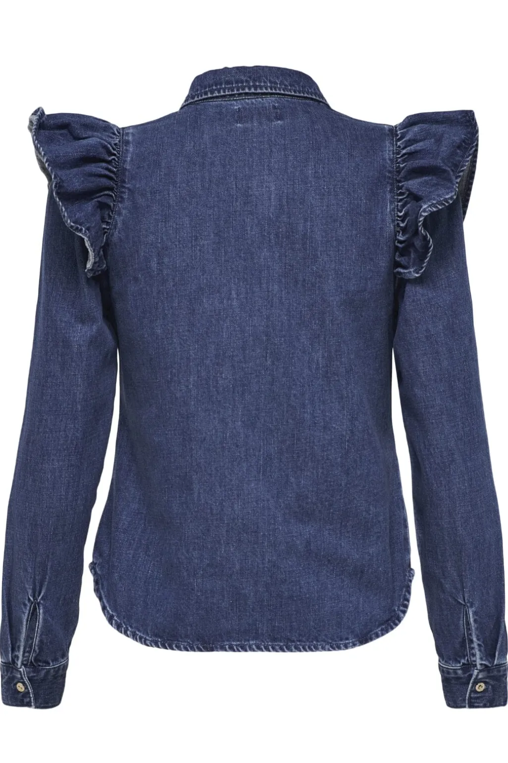 Onlindigo Ls Frill Shirt Qyt