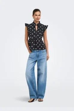 Onlkai S/L Peplum Frill