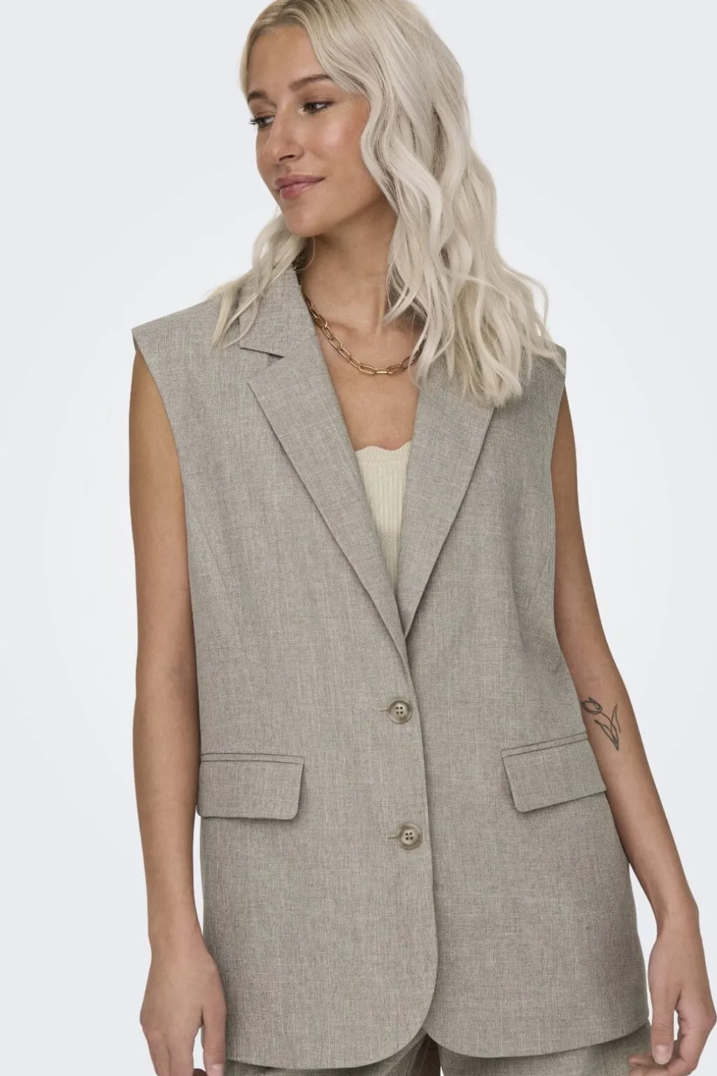 Onllinda S/L Mel Oversize Waistcoat Tlr 15314265