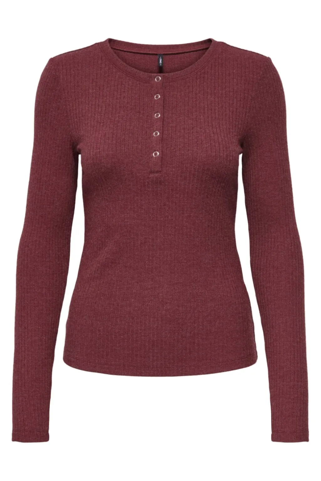 Onllinea L/S O-Neck Button Top Cc