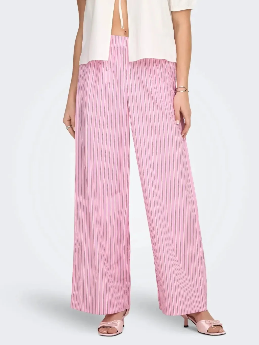 Onlloris Striped Wide Pull Up Pants