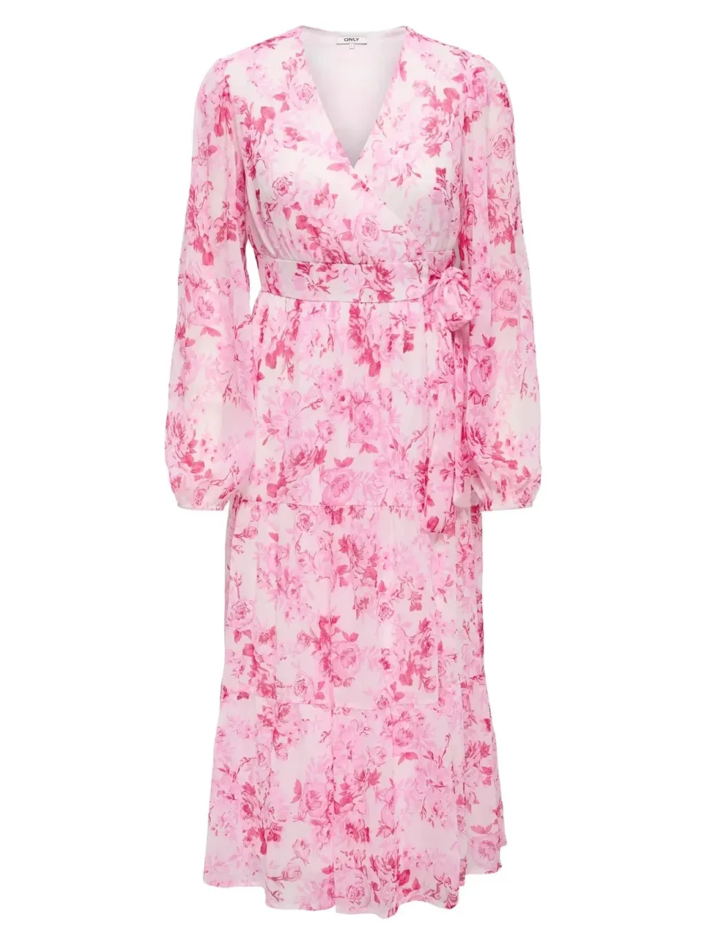 Onlmiriam Ls Wrap Midi Dress