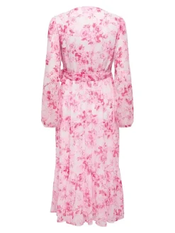 Onlmiriam Ls Wrap Midi Dress
