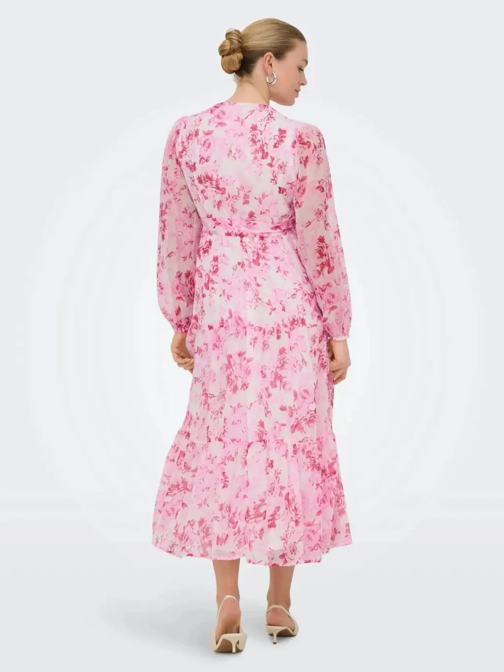 Onlmiriam Ls Wrap Midi Dress