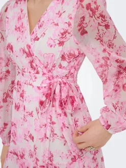 Onlmiriam Ls Wrap Midi Dress