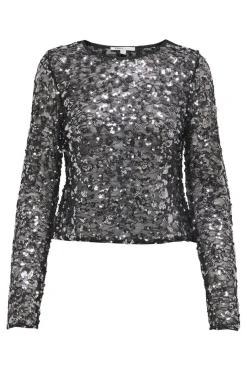 Onlpalema Ls Lace Sequin Top