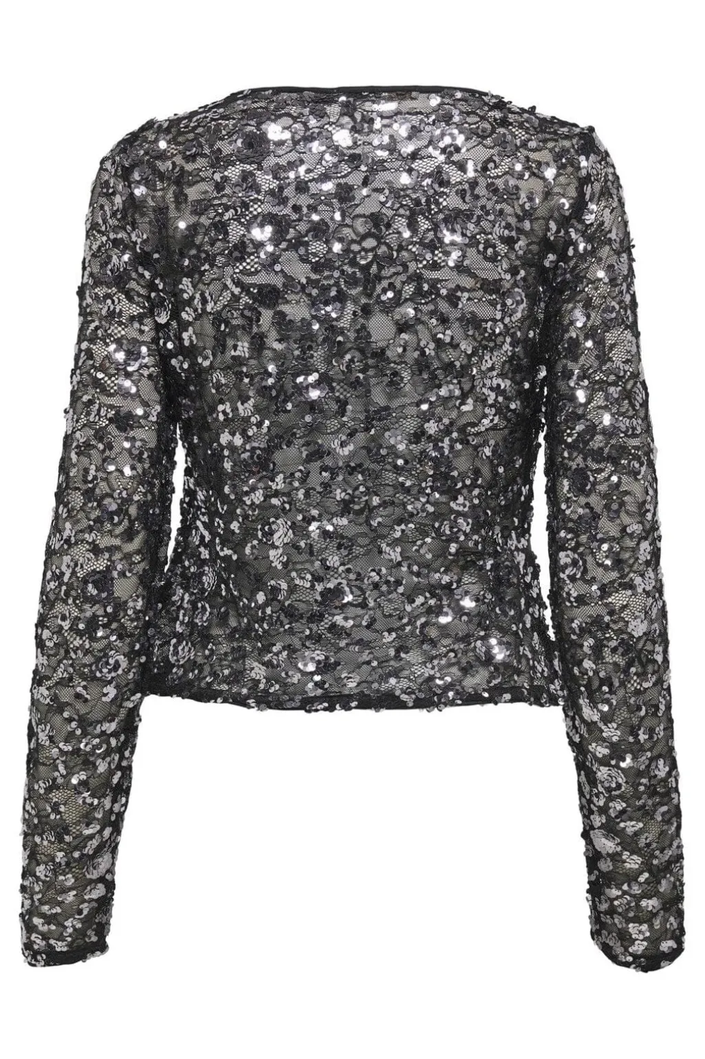 Onlpalema Ls Lace Sequin Top