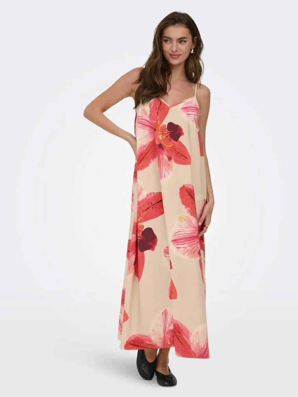 Onlresi-Elanor Strap Big Flowr Dress