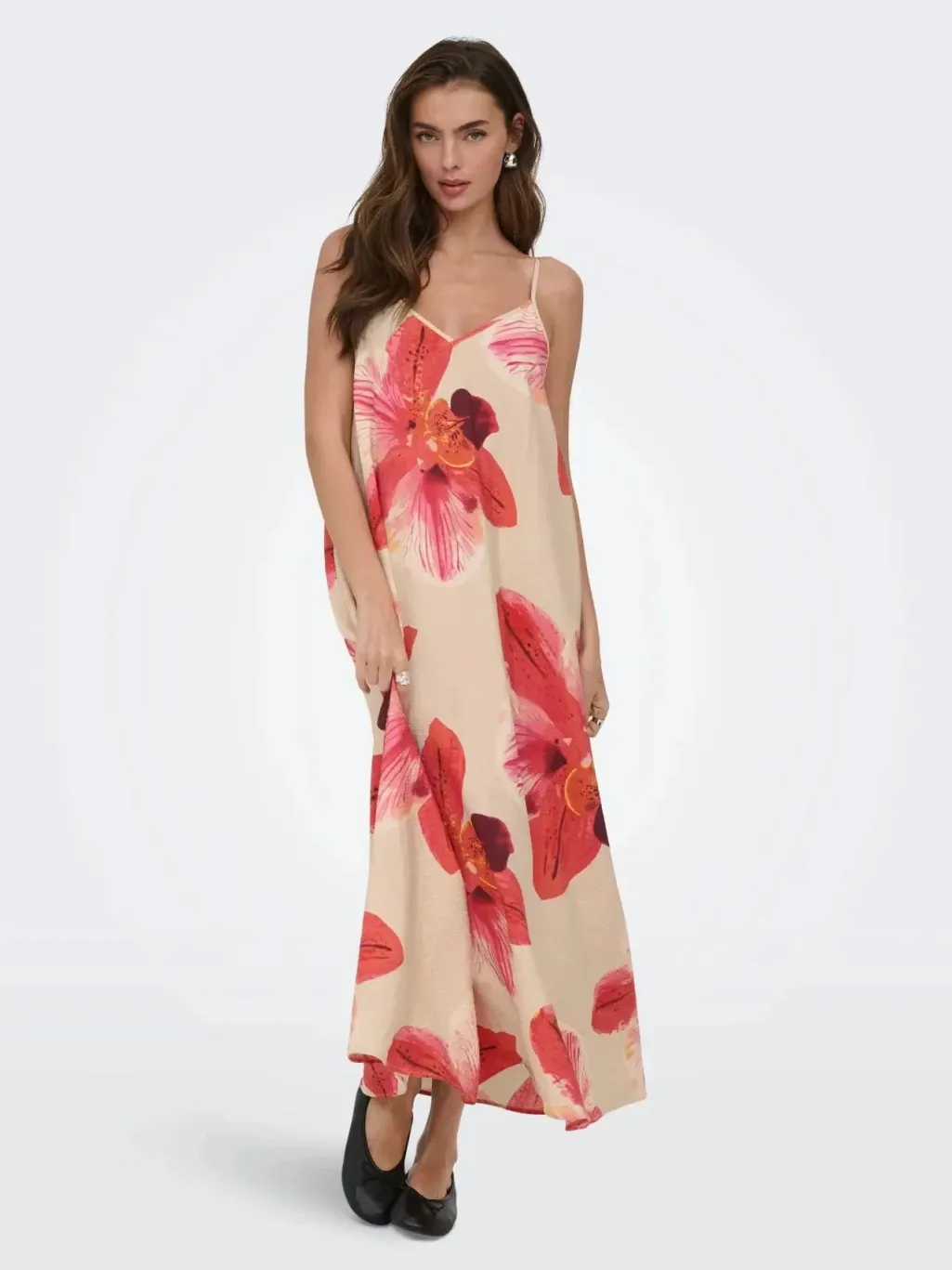 Onlresi-Elanor Strap Big Flowr Dress