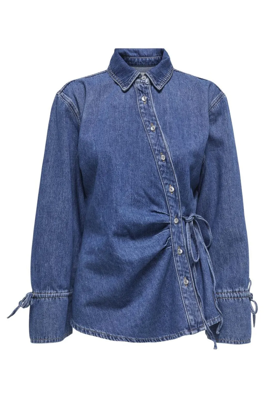 Onlsmilla Ls Asym Tie Shirt Sik