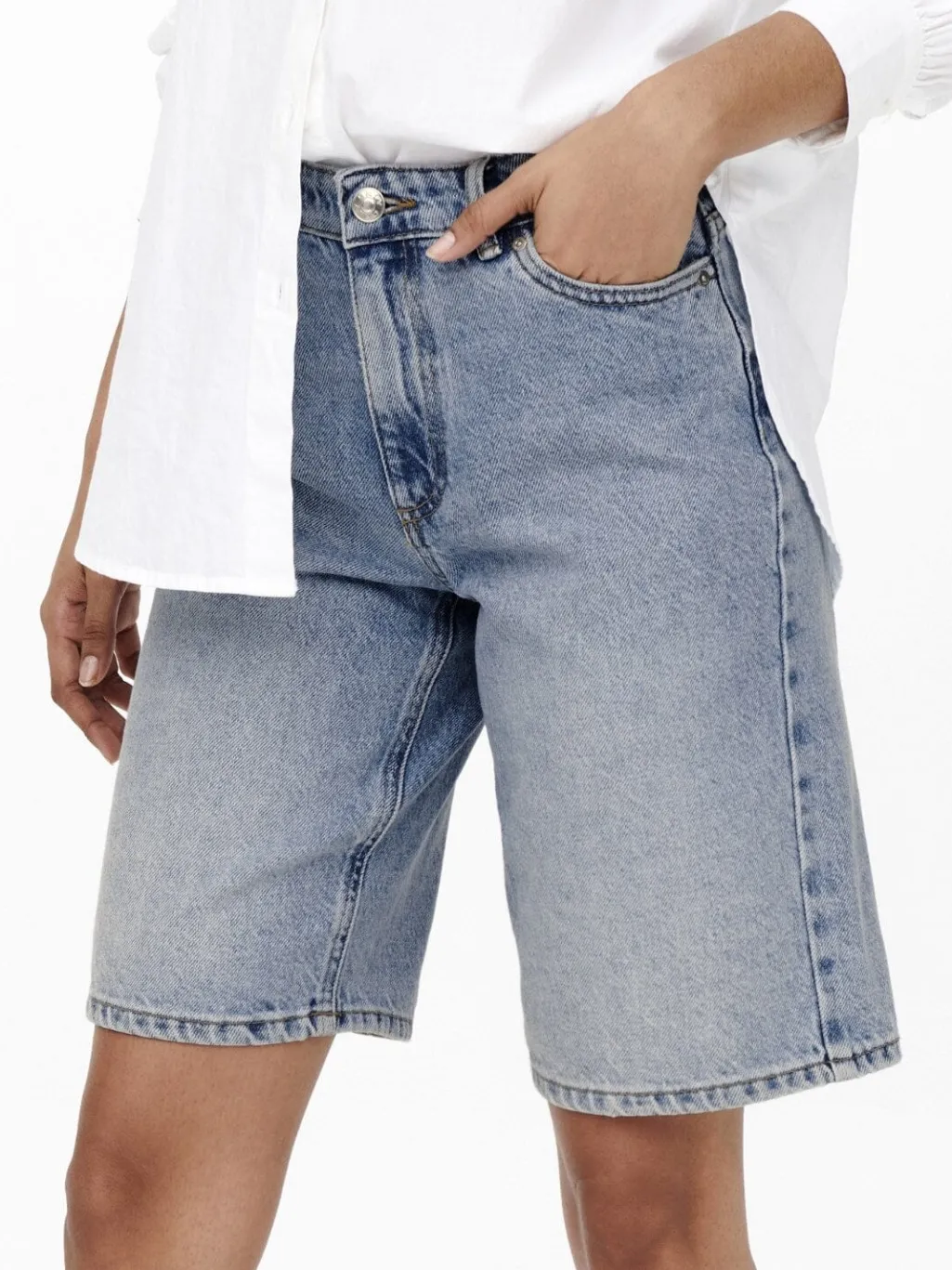 Onlsonny hw wide dnm shorts