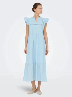 Onltea-Idris S/L Frill Tape Dress