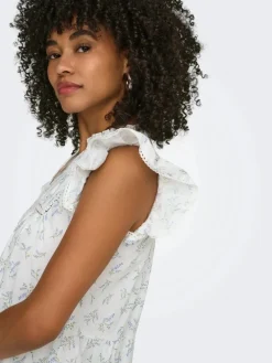 Onltea-Idris S/L Frill Tape Dress