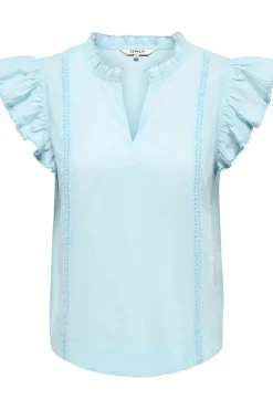 Onltea-Idris S/L Frill Tape Top