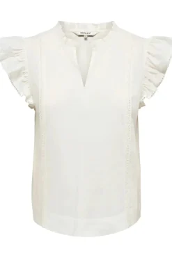 Onltea-Idris S/L Frill Tape Top