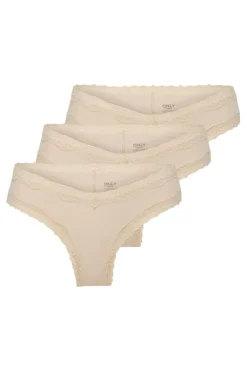 Onltracy V Cut Lace Cheeky Brief 3Pk Acc