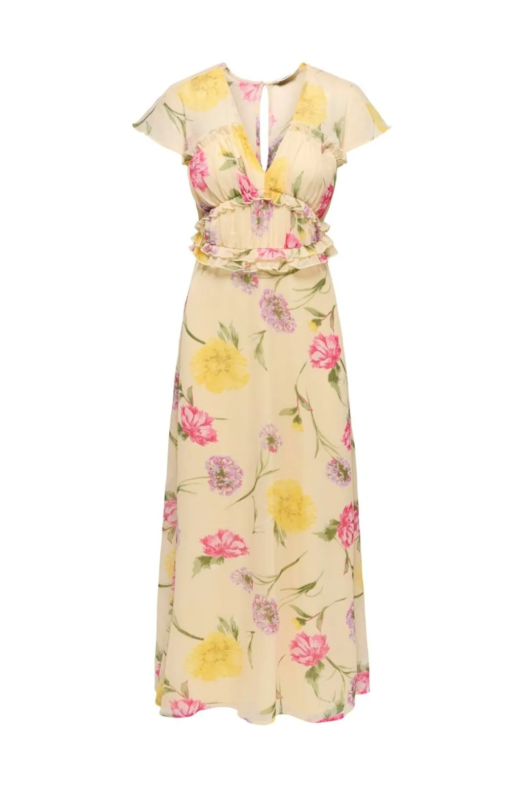 Onlvalda S/S Long Frill Dress
