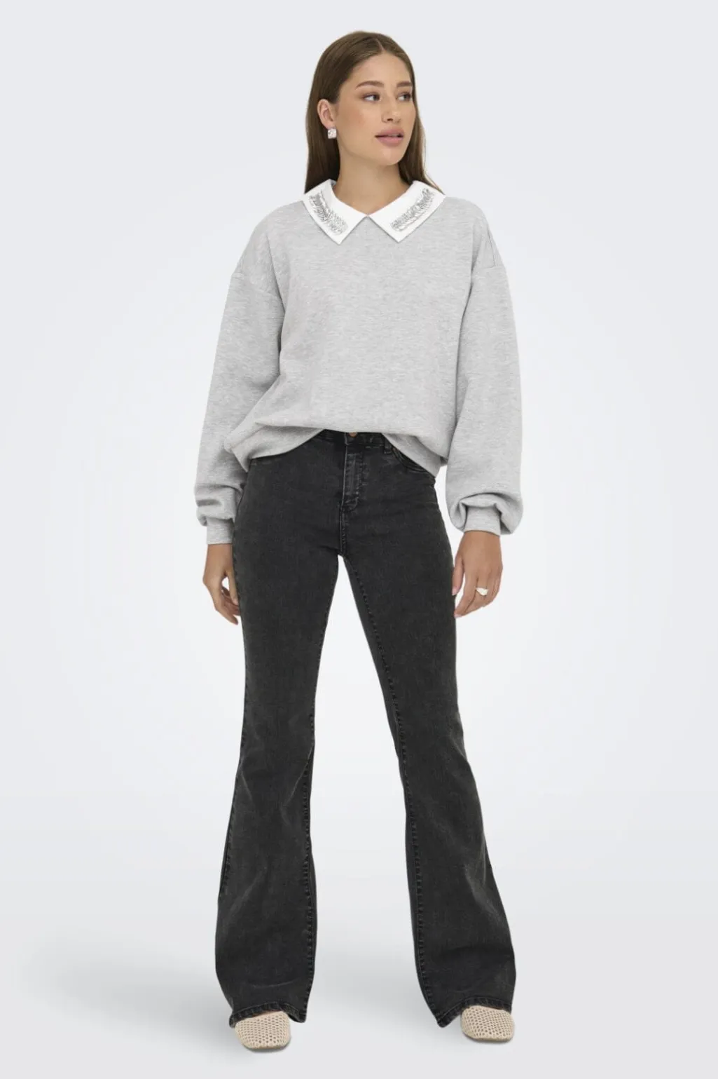 Onlwillow L/S O-Neck Emb. Ub Swt