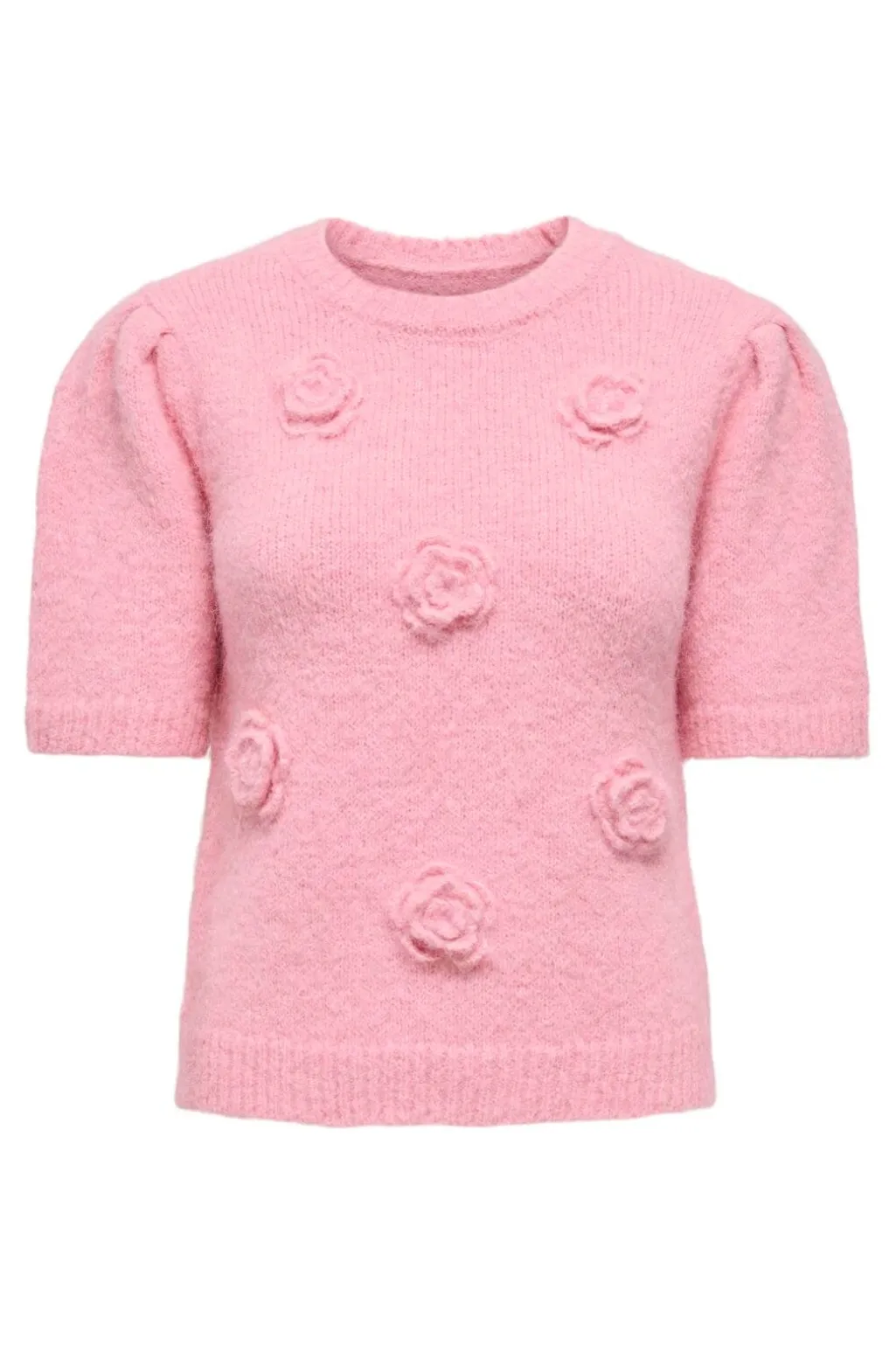 Onlzaggie Ss Flower O-Neck Cc Knt